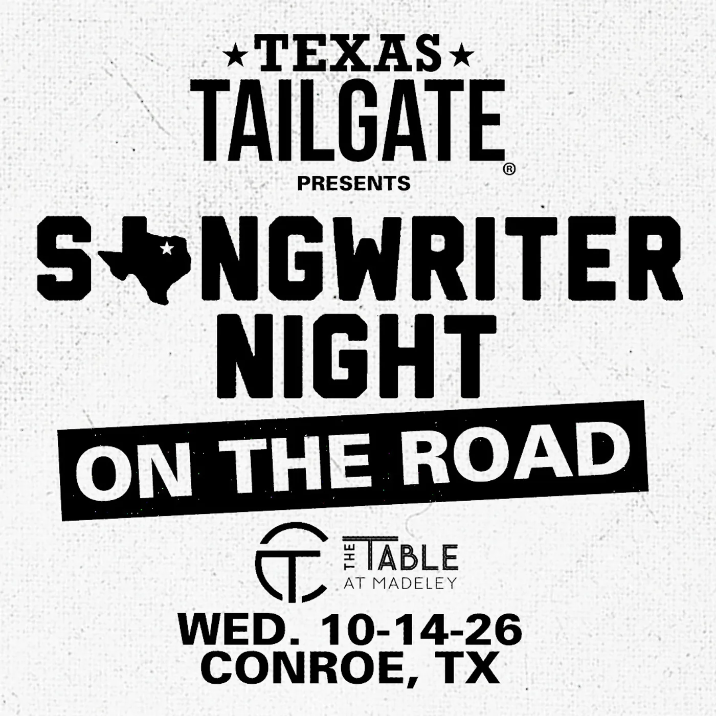 Texas Tailgate Songwriter Night